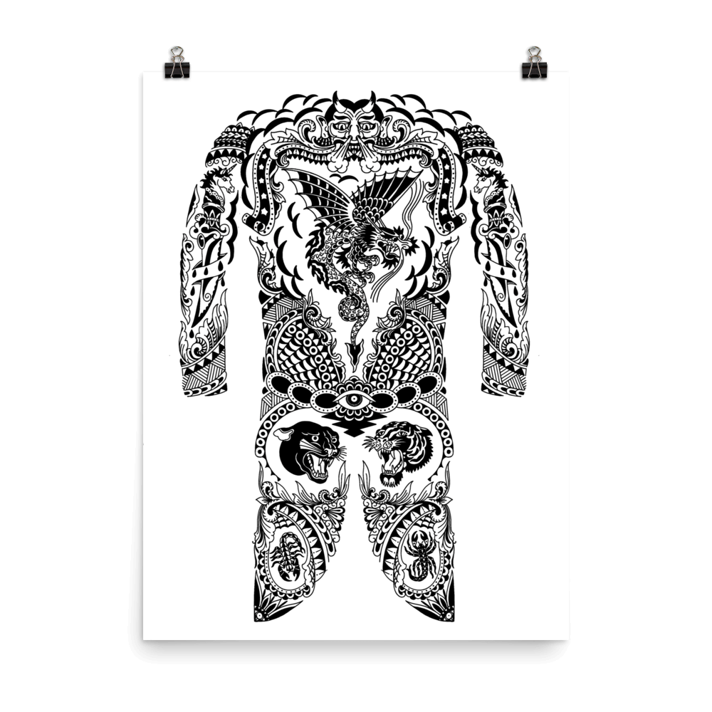 Print of Japanese Backpiece Tattoo Art | John Reardon | Brooklyn